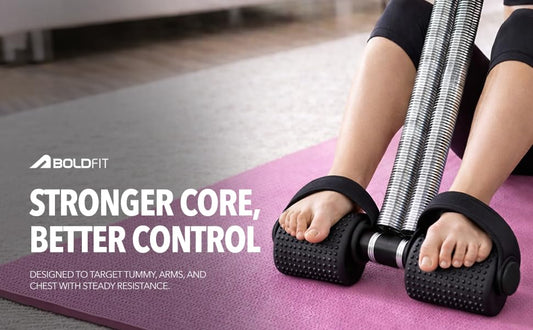 India's No.1 Tummy Trimmer Double Spring Ab Exerciser with Foot Pedal (Made in India)